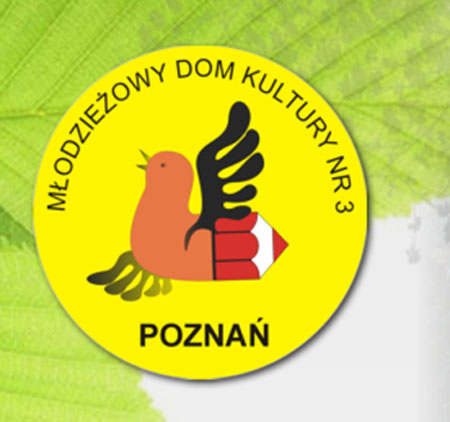 Logo organizatora: koło, na żółtym tle ptak - ogon to kredka.