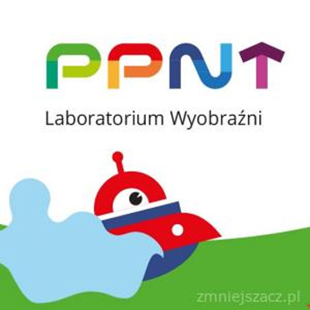 Logo organizatora: Na górze napis, na dole dziwny pojazd jedxie po wodzie i trawie.