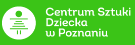 Na zielonym tle logo organizatora.