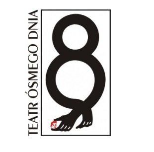 Na białym tle logo Teatru Ósmego Dnia.