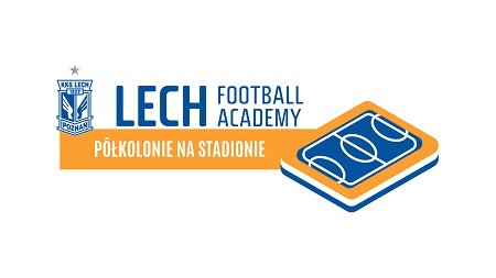 logo Lecha Poznań z podpisem informującym o półkoloniach