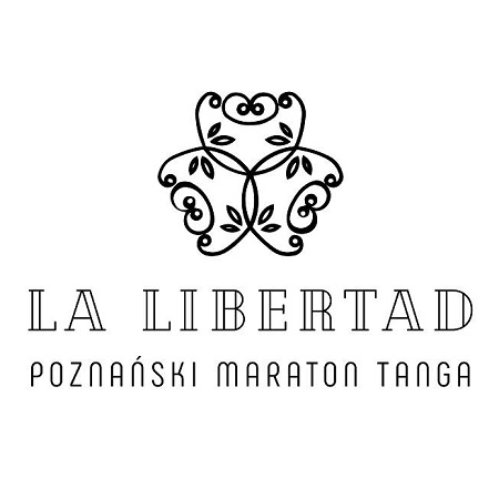 logo wydarzenia z podpisem "LA LIBERTAD POZNAŃSKI MARATON TANTGA"