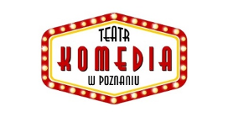 Kolorowe logo: nazwa Teatru na białym tle otoczona czerwono-żółtą ramką.