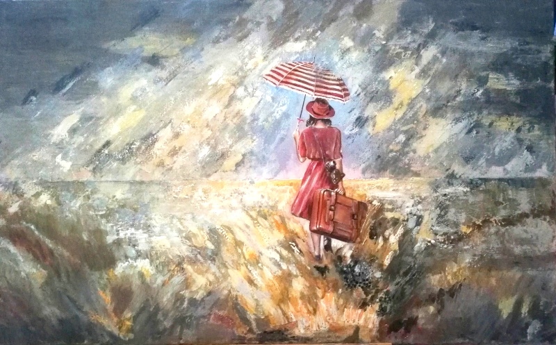 marzenia, akryl na płótnie, 50 x 80