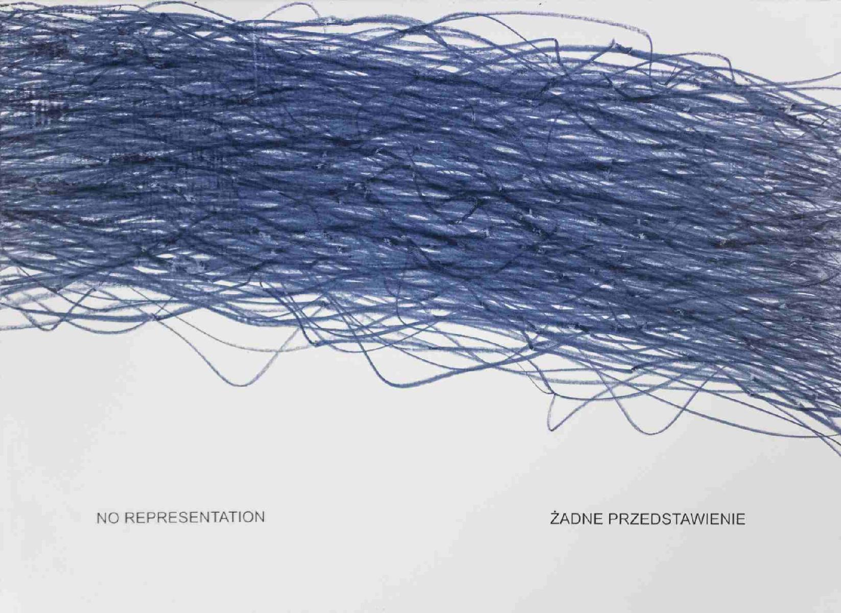 Obraz Jarosława Kozłowskiego o nazwie "Niebieskie linie, 1989/2018".