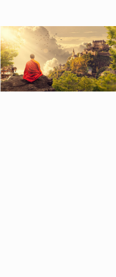 Obraz - postać siedzi na górze