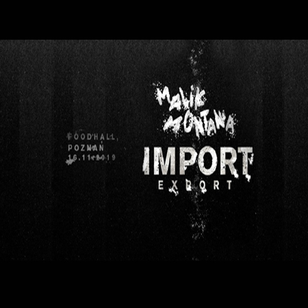 Białe napisy na czarnym tle