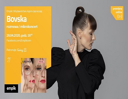 Na zdjęciu Bovska po prawej, po lewej informacje o wydarzeniu