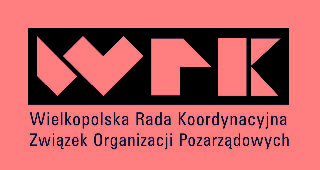 Logo Wielkopolskiej Rady Konferenyjnej Związku Orgabnizacji Pozarządowych, biały napis na czarnym tle.