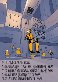 Kolorowy plaktat reklamujący trasę koncertową.