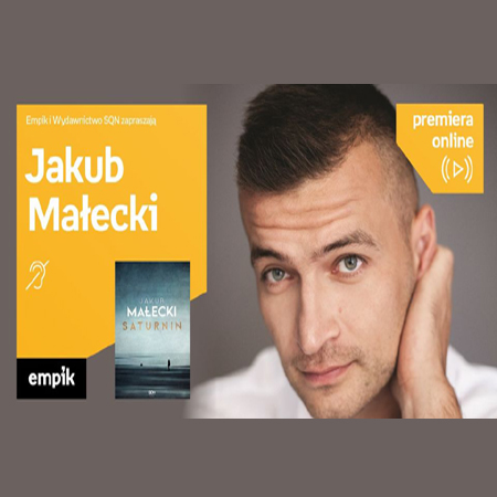 Plakat wydarzenia ze zdjęciem pisarza