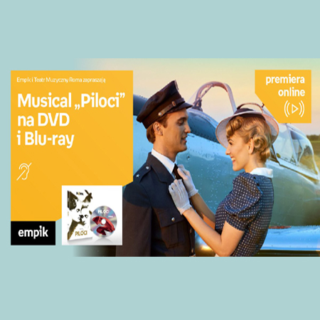 Plakat ze zdjęciem odtwórców głównych ról: Zofia Nowakowska i Jan Traczyk, w tle samolot wojskowy.