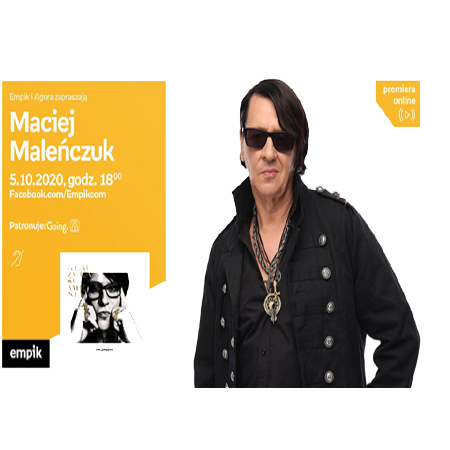 Maciej Maleńczuk na zdjęciu, po lewej informacje o wydarzeniu.