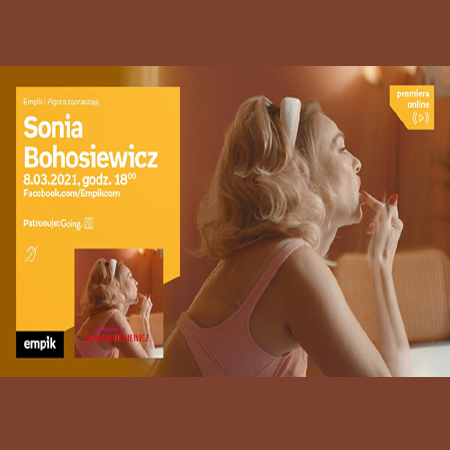 Na zdjęciu Sonia Bohosiewicz, po lewej informacje o wydarzeniu.