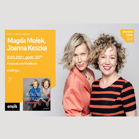 Na zdjęciu Magda Mołek i Joanna Keszka, po lewej informacje o wydarzeniu.