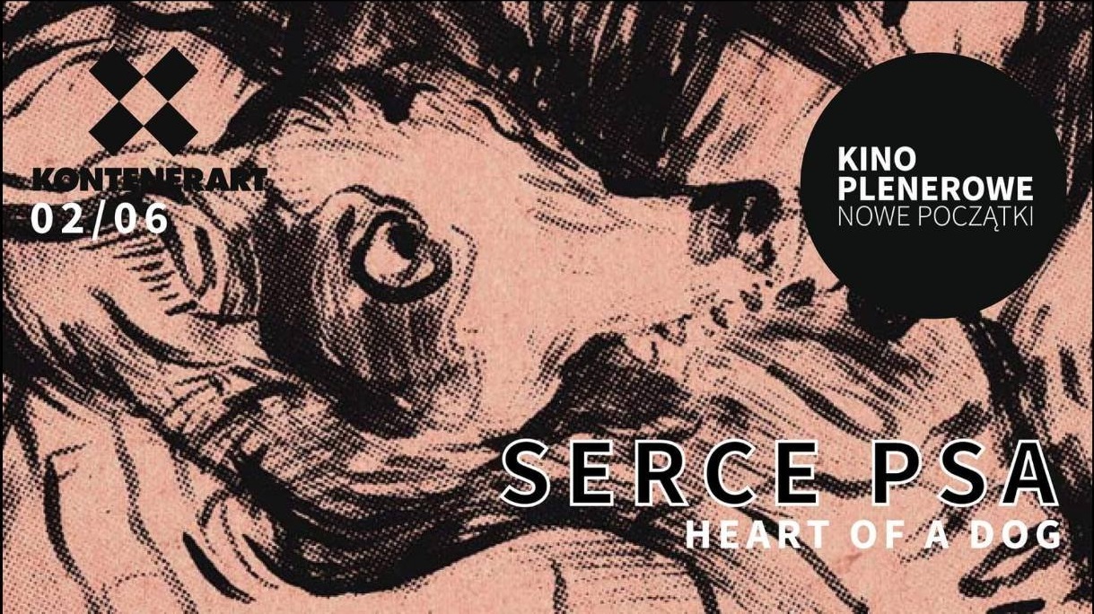 Ilustrowany pies z zębami na wierzchu.