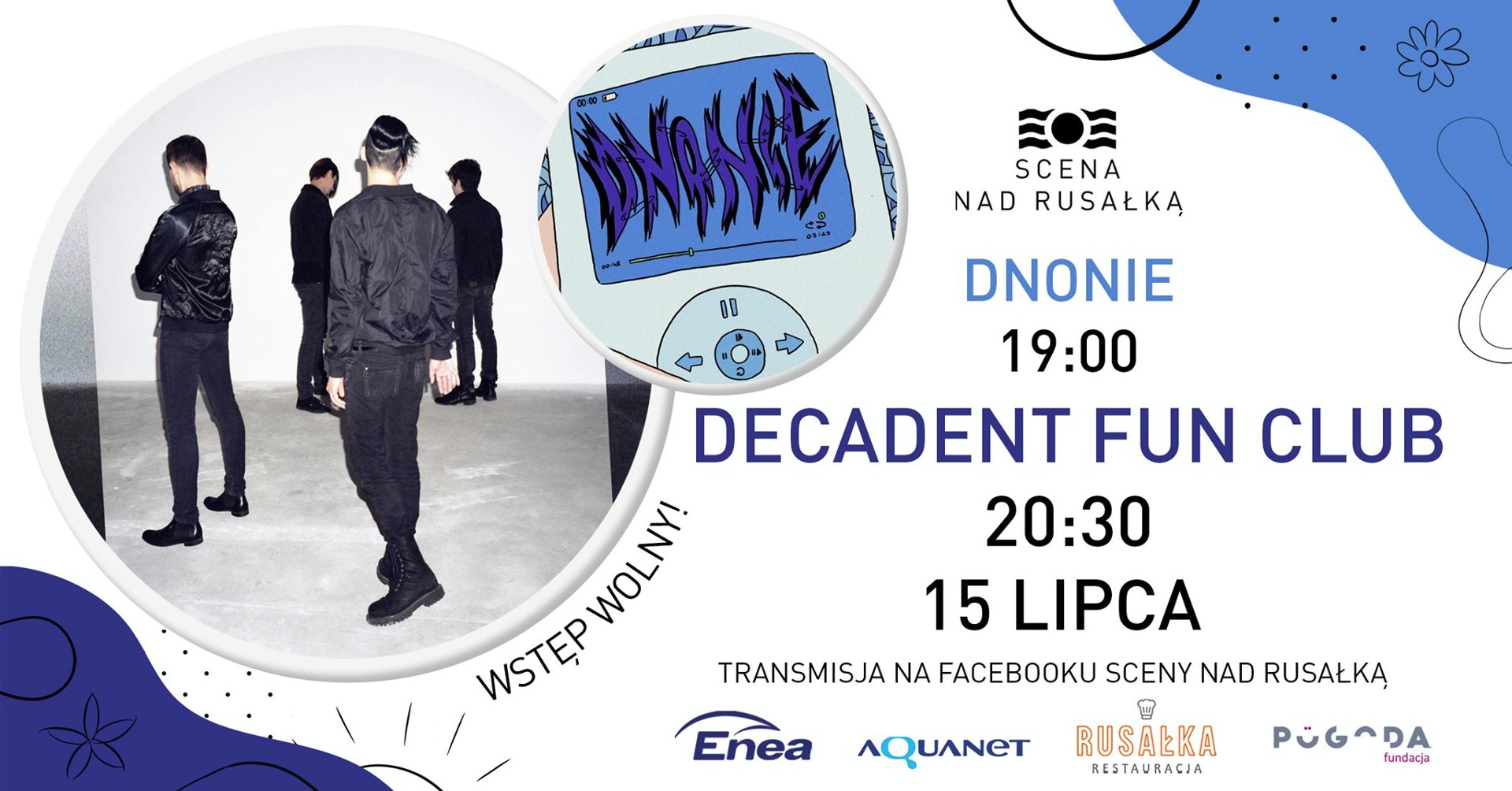 Czterech mężczyzn stoi tyłem, ubrani na czarno.