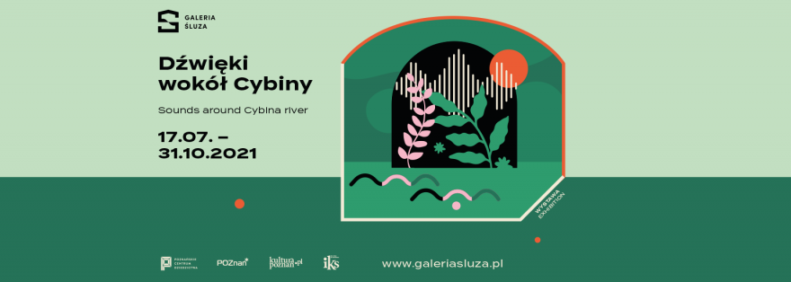 Grafika przedstawiająca liście, słońce i fale dźwiękowe.