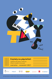 Kolorowe literki układające się w wyraz "Czytaty" na niebieskim tle. Na dole informacje o wydarzeniu.