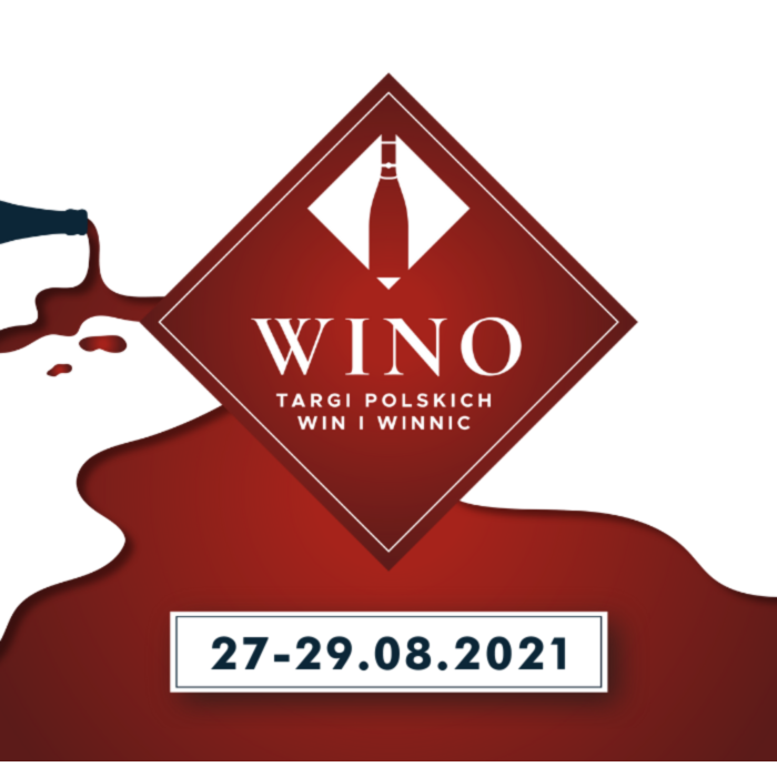 Butelka wina w kwadracie, poniżej plama wyglądająca jak rozlane czerwone wino.