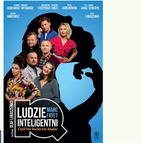 Plakat z informacjami o wydarzeniu i zdjęciami aktorów.