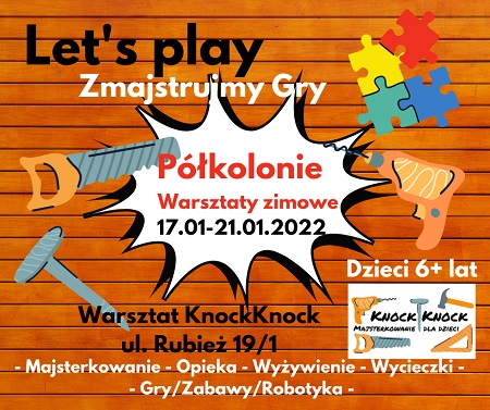 plakat warsztatów let's play