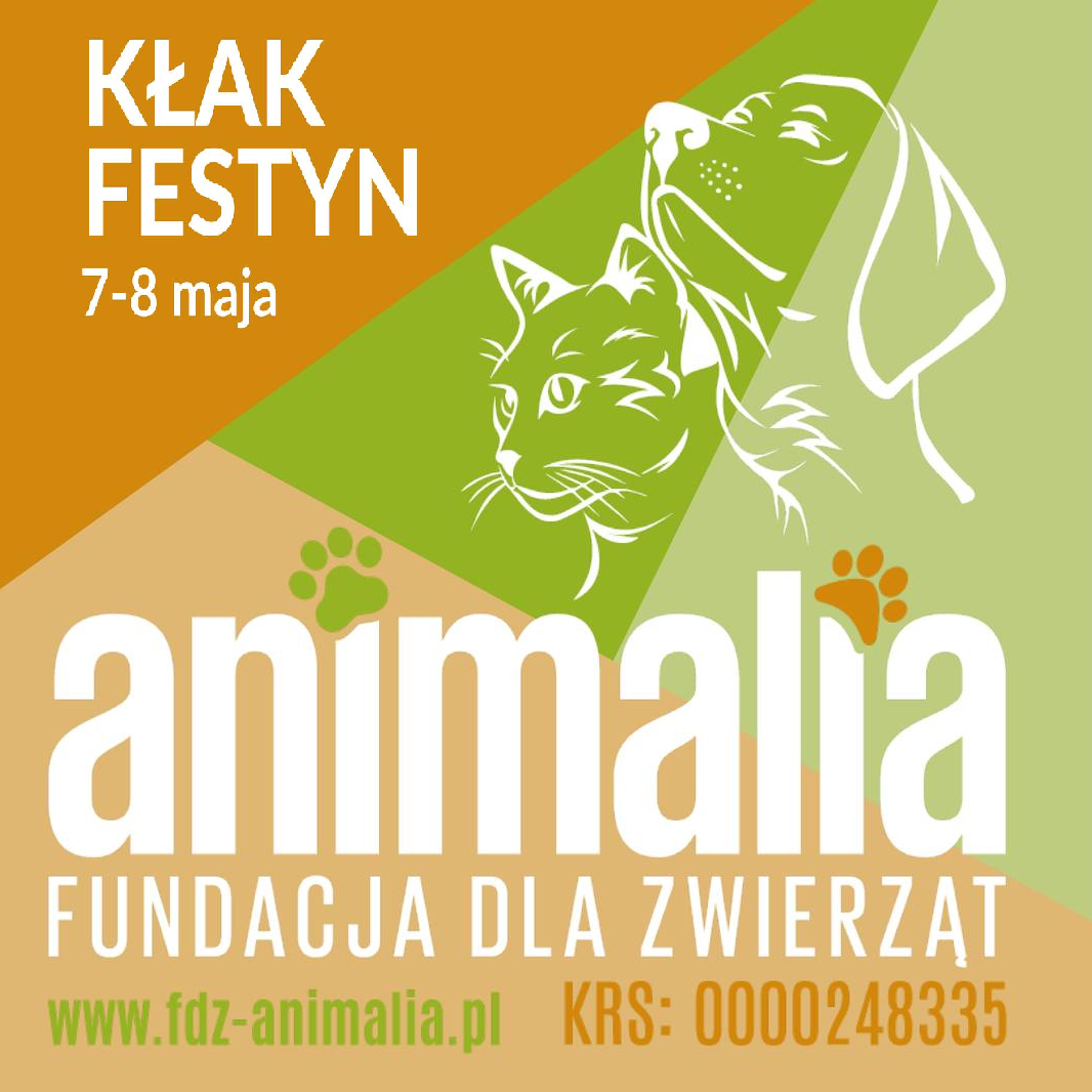 Rysunek kota i psa oraz nazwa wydarzenia.