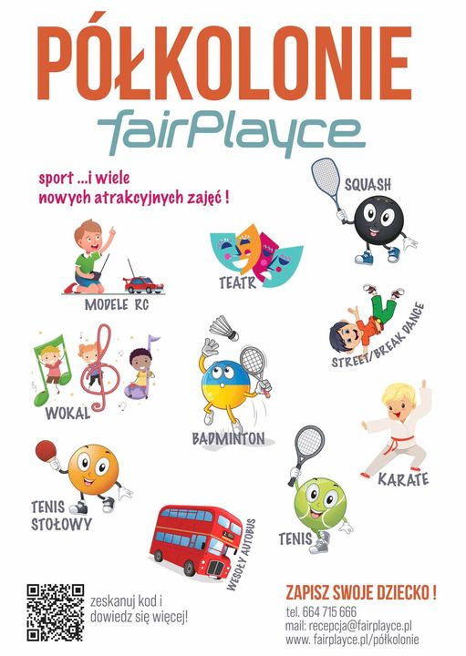 Plakat informacyjny z kolorowymi postaciami.