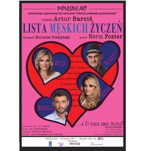 Baner z informacjami o wydarzeniu i zdjęciami artystów.