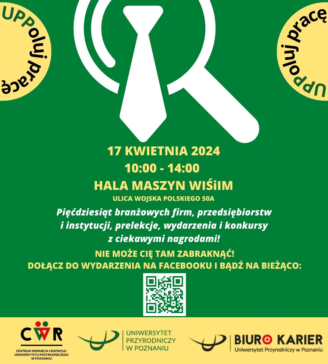 plakat z zielonym tlem
