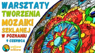 czerwono-niebieska mozaika szklana