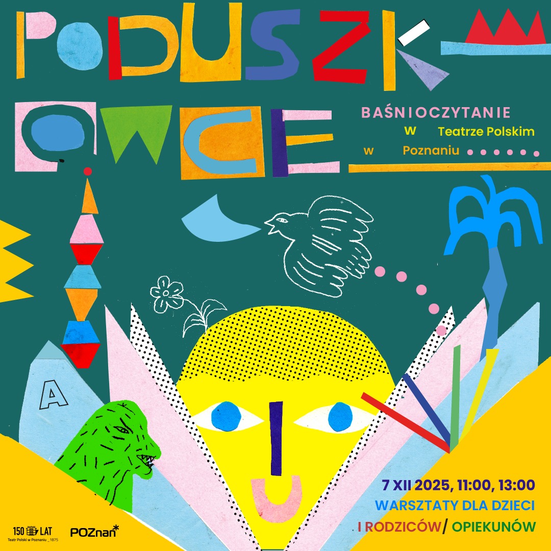 Kolorowa grafika przedstawiajaca między innymi uśmiechniętą buzię i otwartą książkę. Wokół rysunku informacje na temat wydarzenia.