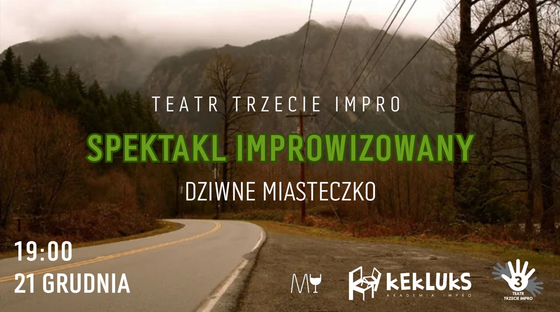Zamglone zdjęcie krajobrazu górsko-leśnego i drogi. Na froncie białe i niebieskie napisy, będące informacjami o wydarzeniu, które są zawarte w treści artykułu.