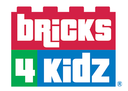 Logo w postaci napisu Bricks 4 Kidz wpisanego w klocki typu Lego.