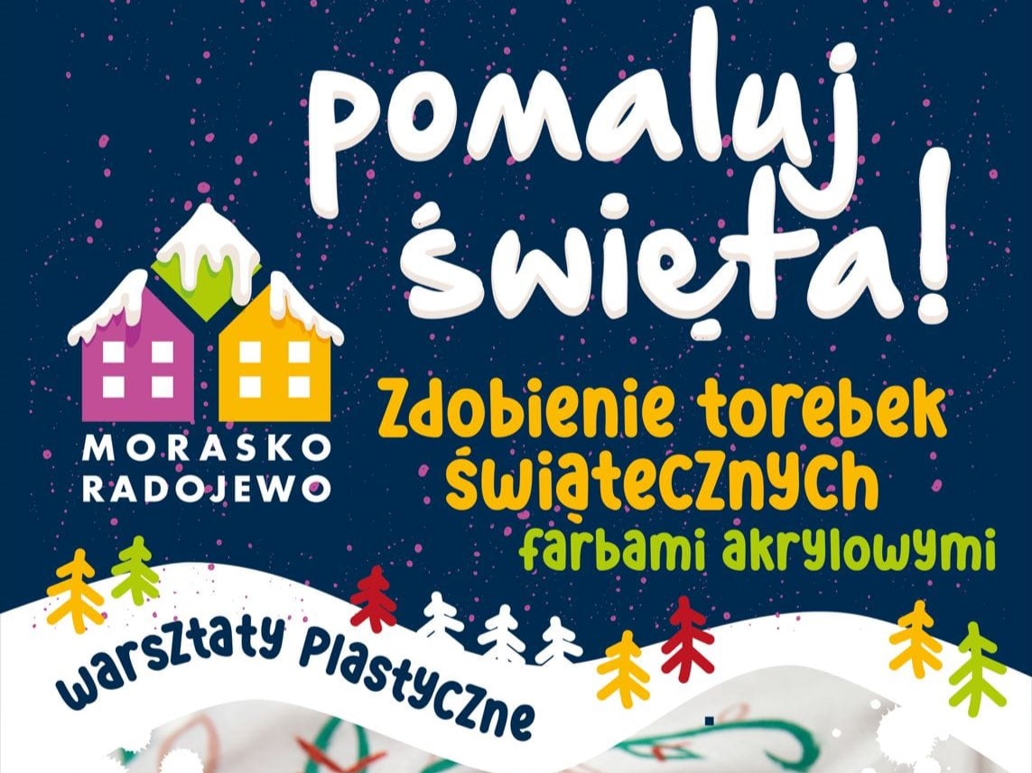 Infomacje o wydarzeniu, utrzymane w konwencji świątecznej.
