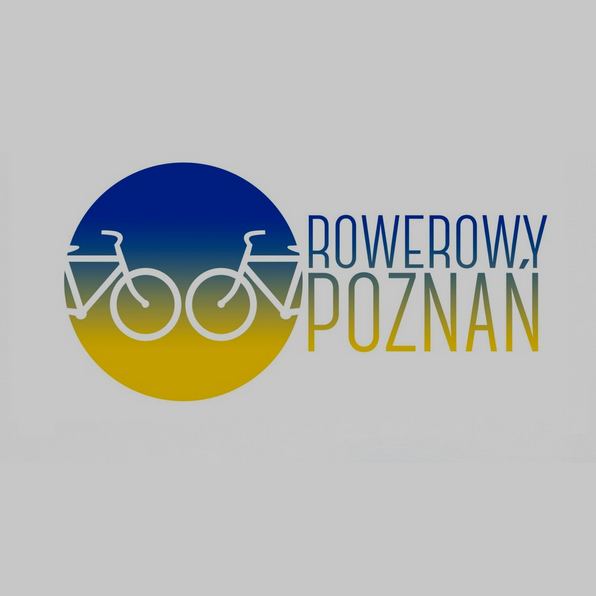 Logo Rowerowego Poznania w brawach Ukrainy.