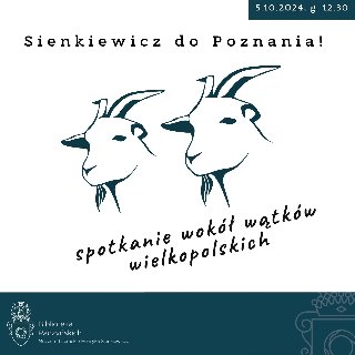 Obrazek przedstawia dwa koziołki narysowane ciemnym pisakiem. Tło jest białe. Pod nimi znajduje się nazwa wydarzenia.