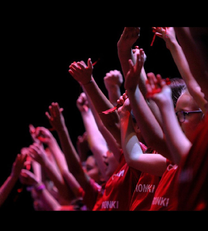 Skowroneczki podczas koncertu