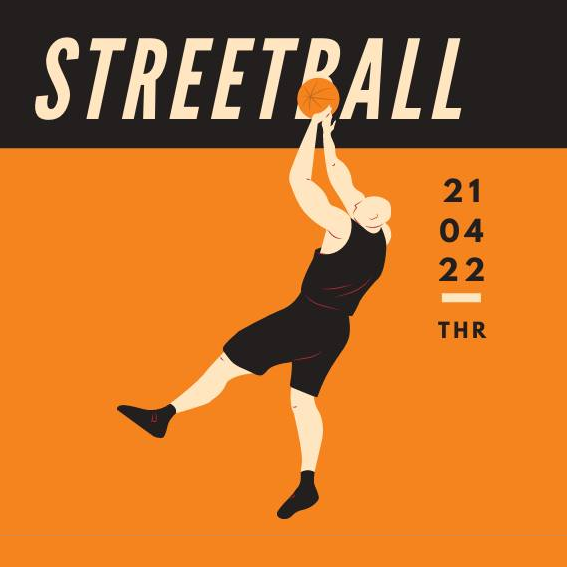 Grafika przedstawiająca rzucającego piłkę koszykarza.