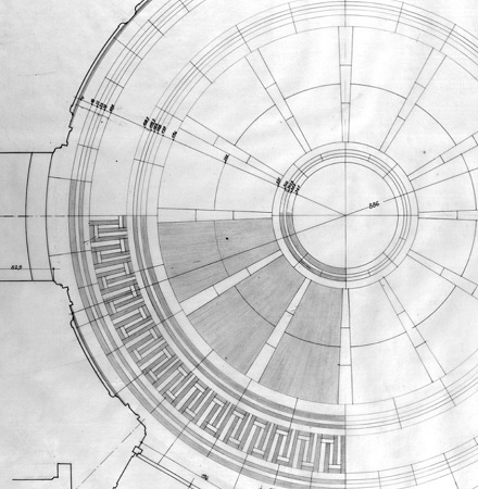 archiwalny szkic przezentujący plan przebudowy CK Zamek