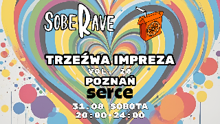 Plakat, wielokolorowe serce, dookoła balony, napisy informujące o wydarzeniu.