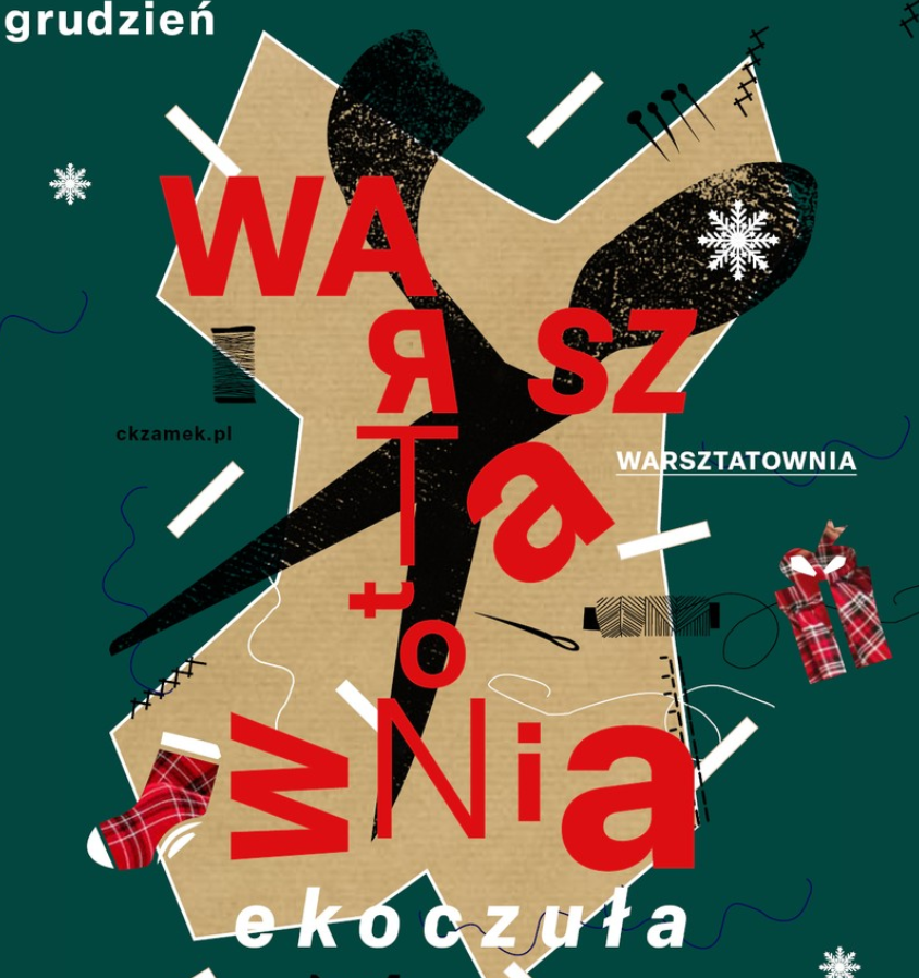 Plakat o warsztatach w CK ZAMEK.