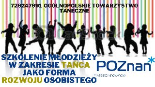 Obrazek promuje zajęcia taneczne dla dzieci i młodzieży.