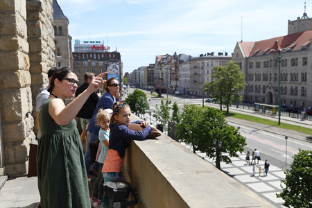 widok z zamkowego balkonu