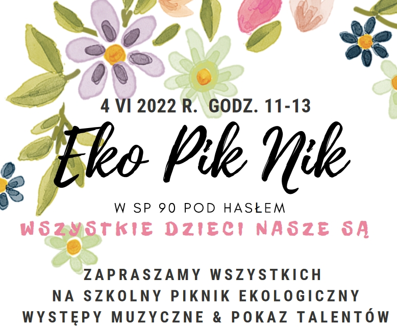 Plakat promuje Wiosenny Eko Piknik.