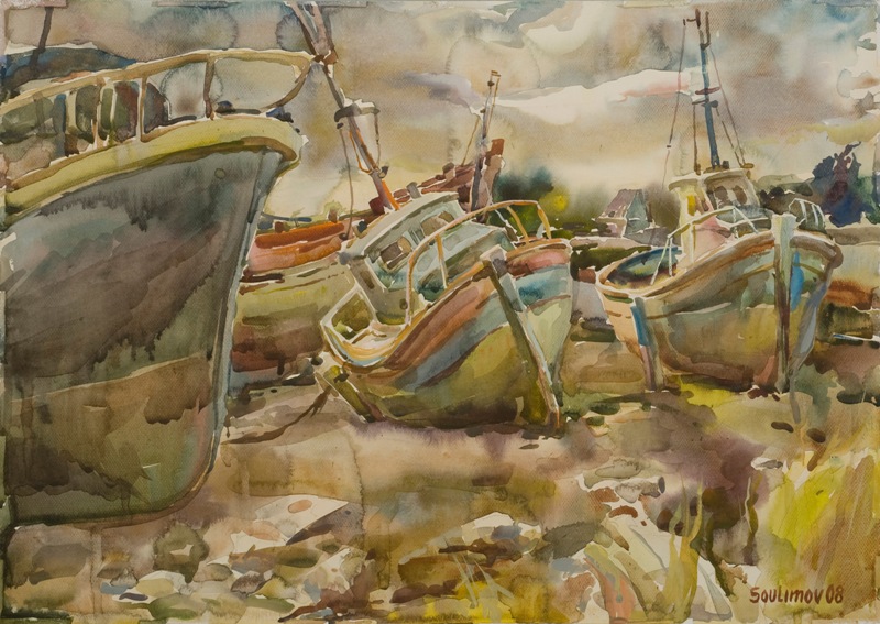 Wystawa akwareli Jurija Sulimowa poświęconych Bretanii