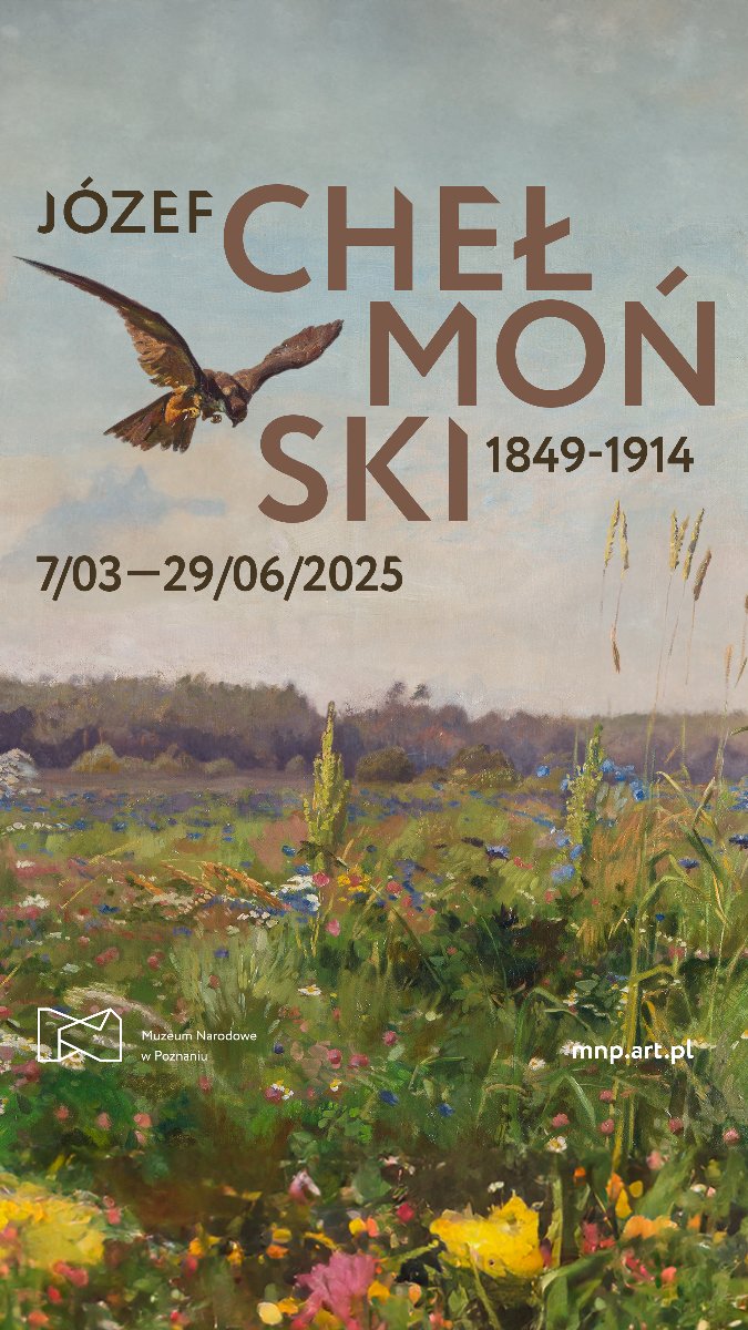 Obraz Józefa Chełmońskiego, informacje o wystawie jego prac.