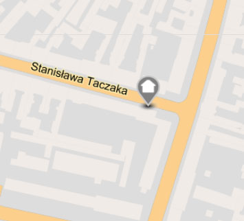 Mapa z zaznaczoną lokalizacją galerii