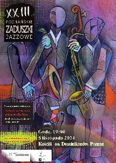 Grafika, muzycy z instrumentami dentymi.