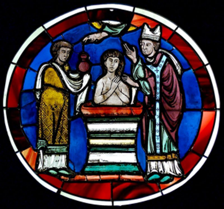 Fragment witraża paryskiej Sainte Chapelle